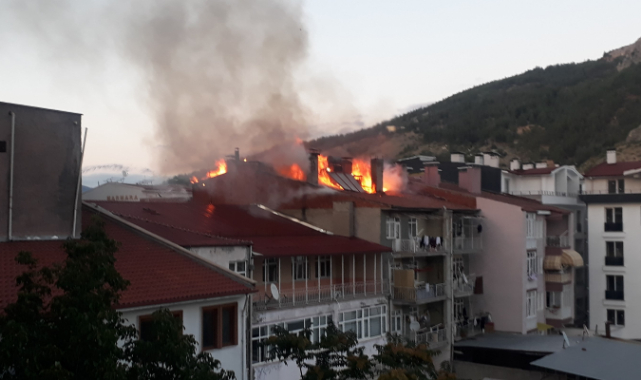 Tokat'ta korkutan yangın