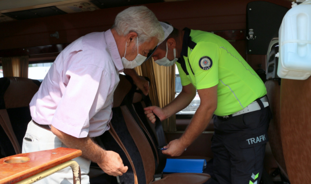 Okul servis araçları denetlendi