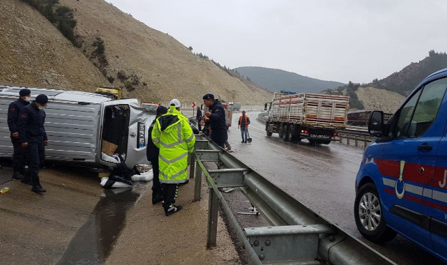 Yağmur nedeniyle kayganlaşan yolda kaza: 1 ölü