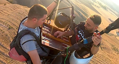 Havada tavla oynadılar