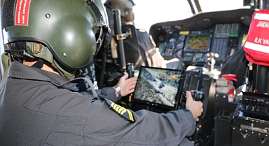 Tokat'ta helikopter ile havadan trafik denetimi yapıldı