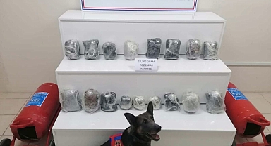 Yangın söndürme tüpünün içerisinden 13 kilo uyuşturucu çıktı