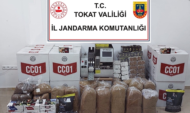 Tokat’ta 224 Bin 800 adet boş makaron ele geçirildi