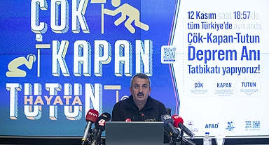 Ülke genelinde ve KKTC'de yapılacak 'Deprem Anı Çök-Kapan-Tutun' tatbikatının detayları açıklandı