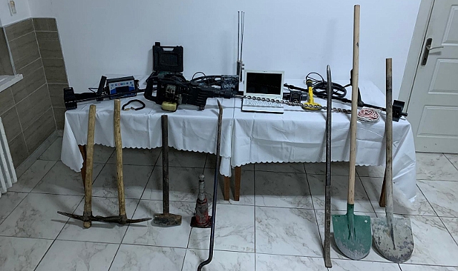 Tokat'ta izinsiz kazı yapan 9 kişi yakalandı