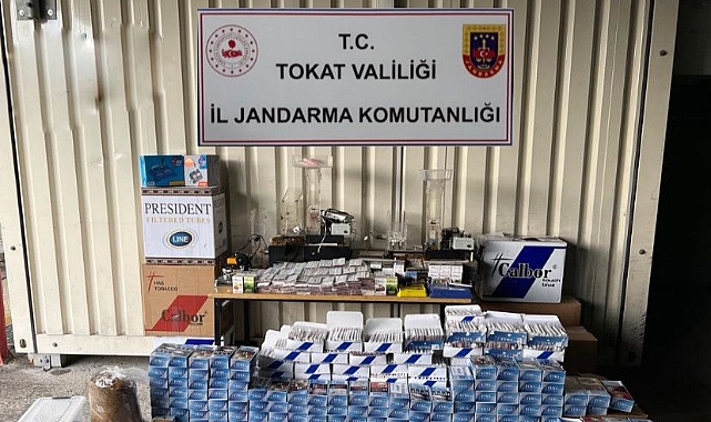 Tokat’ta yasa dışı sigara imalatı: 1 gözaltı
