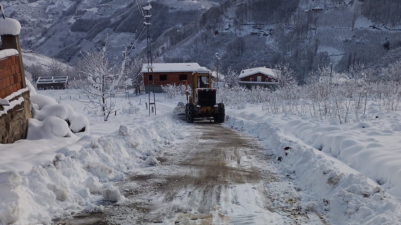 Ordu’da karla kapanan 197 mahalle yolu ulaşıma açıldı