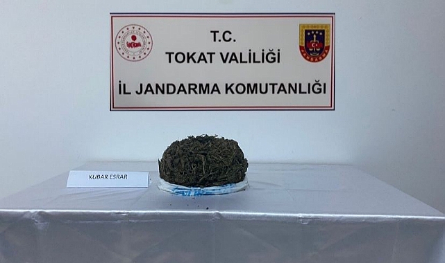 Tokat’ta 1 kilo 180 gram kubar esrar ele geçirildi