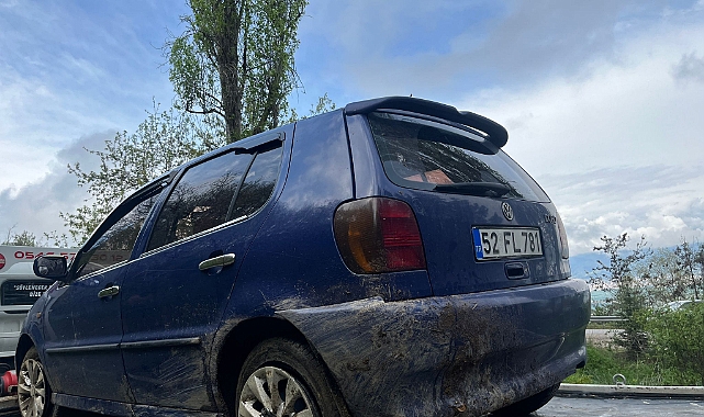 Tokat'ta yoldan çıkan otomobildeki baba ve kızı yaralandı