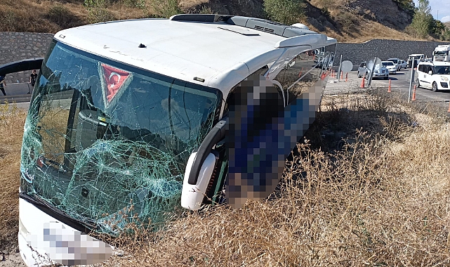 Amasya’da yolcu otobüsü yoldan çıktı: 1 yaralı