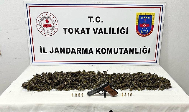 Tokat'ta bir araçta 2 kilo 300 gram esrar ele geçirildi