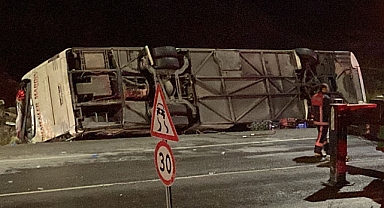 Mersin'de yolcu otobüsü devrildi: 9 ölü, 28 yaralı