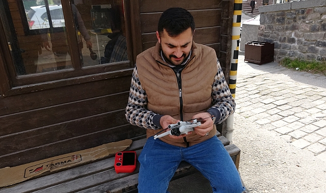Güvercin drona çarptı