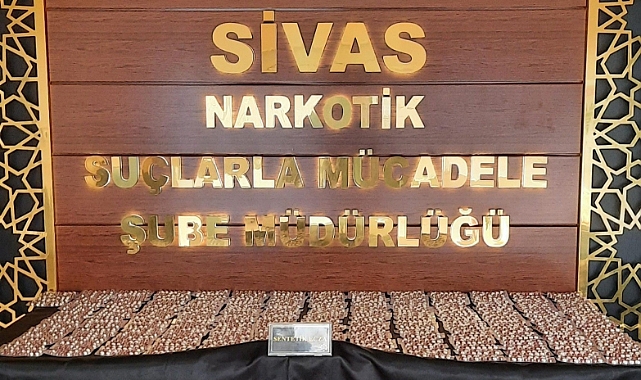 Sivas’ta 2 bin 968 adet uyuşturucu hap ele geçirildi