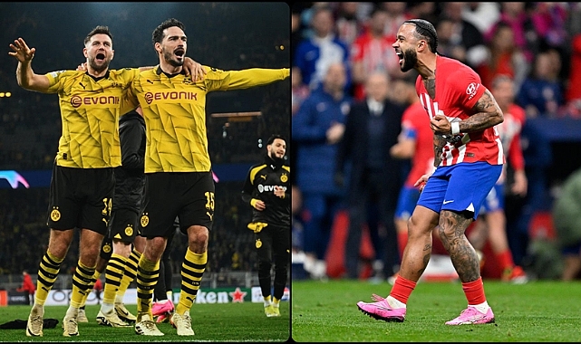UEFA Şampiyonlar Ligi'nde Atletico Madrid ve Borussia Dortmund, çeyrek finale yükseldi