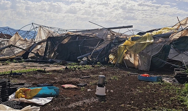 Erbaa’da fırtınanın bilançosu gün ağarınca ortaya çıktı