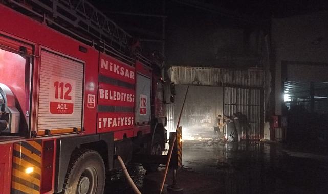 Niksar'da 1 haftada aynı fabrikada ikinci yangın