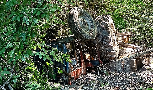 Tokat'ta devrilen traktörün sürücüsü hayatını kaybetti