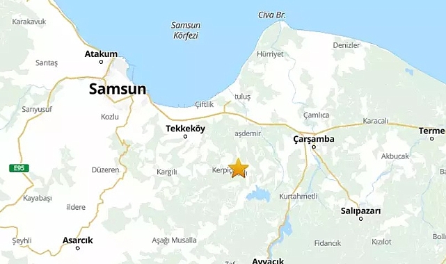 Samsun’da 3.4 büyüklüğünde deprem