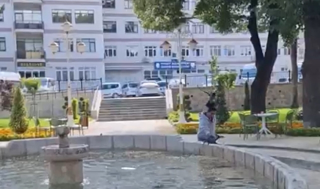 Yavru kargayı kurtarmak istedi, diğer karganın saldırısıyla hastanelik oldu