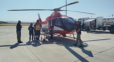 Amasya’da ambulans helikopter prematüre bebek için havalandı