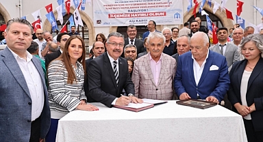 Merzifon'un içme suyu hattının yenileneceği projede imzalar atıldı