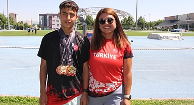 Türkiye şampiyonu milli atlet Muhammed Miraç'ın hedefi EYOF'ta şampiyonluk