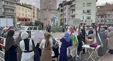 İsrail'in Gazze'ye saldırıları Niksar’da protesto edildi