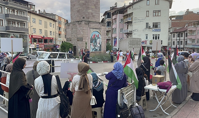 İsrail'in Gazze'ye saldırıları Niksar’da protesto edildi