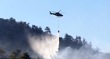 Manisa ve Çanakkale'deki orman yangınlarına müdahale sürüyor