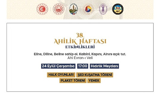 Başkan Yazıcıoğlu’ndan 38. Ahilik haftası programına davet