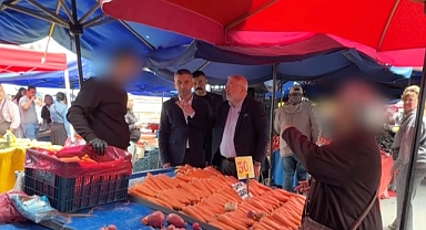 Vatandaş şikayet etti, kayıtsız kalmayan belediye başkanı pazarcılara sert tepki gösterdi