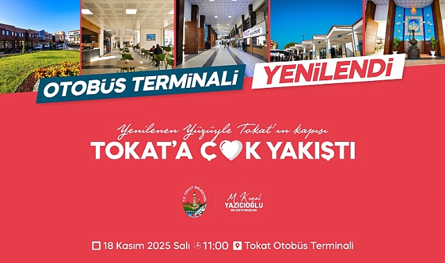 Yenilenen yüzüyle tokat otobüs terminali 18 Kasım’da programla tanıtılacak