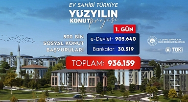 Yüzyılın Konut Projesi'ne ilk gün 936 bin 159 kişi başvurdu