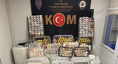 Sivas'ta tütün ve tütün mamulleri operasyonu: 1 tondan fazla malzeme ele geçirildi