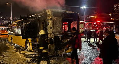 Yozgat’ta özel halk otobüsü yandı
