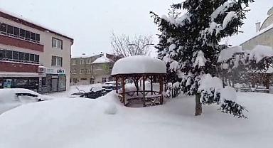 Başçiftlik kar altında kaldı