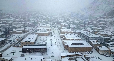 Tokat'ta masalsı kış manzarası
