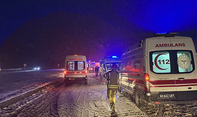 Tokat’ta otobüs ile tır kazasında 1 kişi hayatını kaybetti