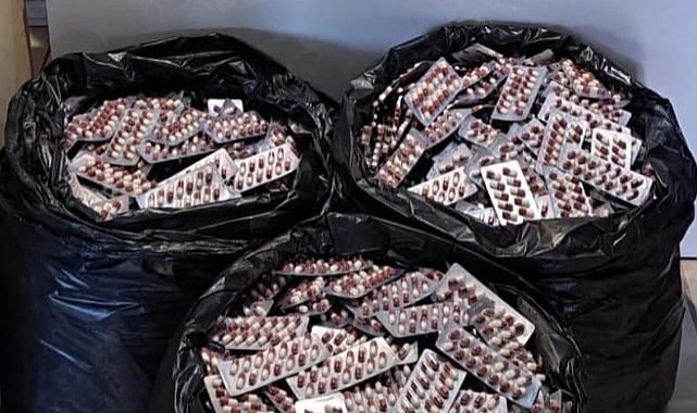 Tokat'ta 55 bin sentetik ecza ele geçirildi