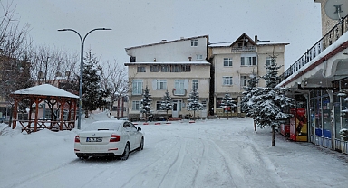 Başçiftlik'te kar yağışı etkisini sürdürüyor