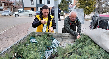 Başçiftlik'te öğrencilere fidan dağıtımı yapıldı