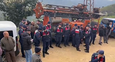 Mahkeme kararına rağmen yapılmak istenen sondaja köylüler müdahale etti