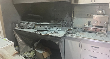 Niksar'da çıkan yangında iş yerinde hasar oluştu