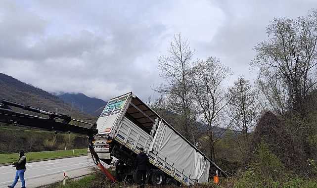 Reşadiye'de tır devrildi: 3 kişi yaralandı, 6 hayvan telef oldu