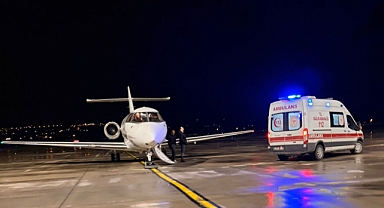 Tokat'ta ambulans uçak 18 günlük bebek için havalandı