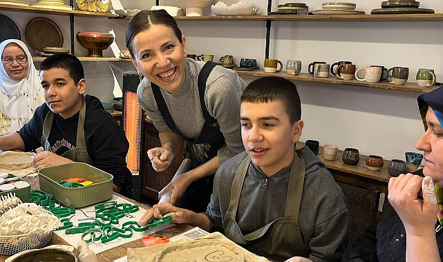 Tokat'ta otizmli çocuklar seramik çalışması yaptı