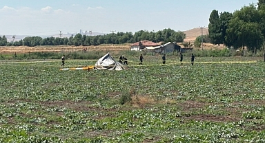 Başkentte eğitim helikopteri düştü: