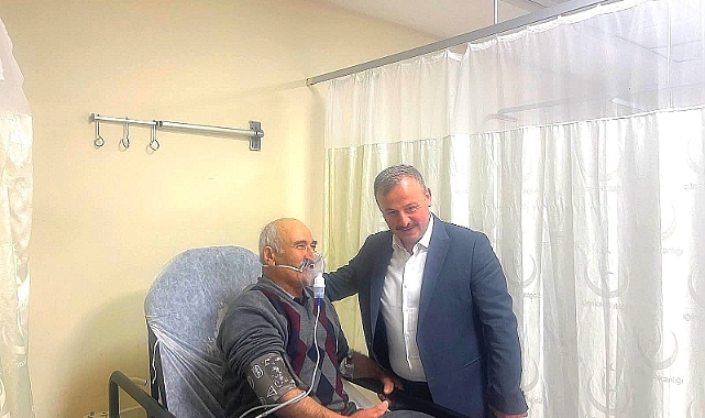 Niksar Kaymakamı Perçi, tedavi gören gazi Musa Kılıç'ı hastanede ziyaret etti